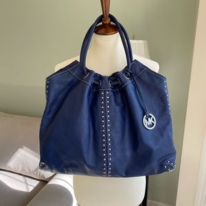 Michael Kors Leather Astor Studded Ring Tote